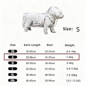 Clear Dog Rain Poncho for Small and Medium Dogs — collection imagery
