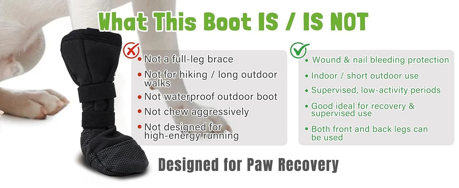 Dog Recovery Boot Wound Injured Paws Protector Dog Shoes — 2PCS — product details