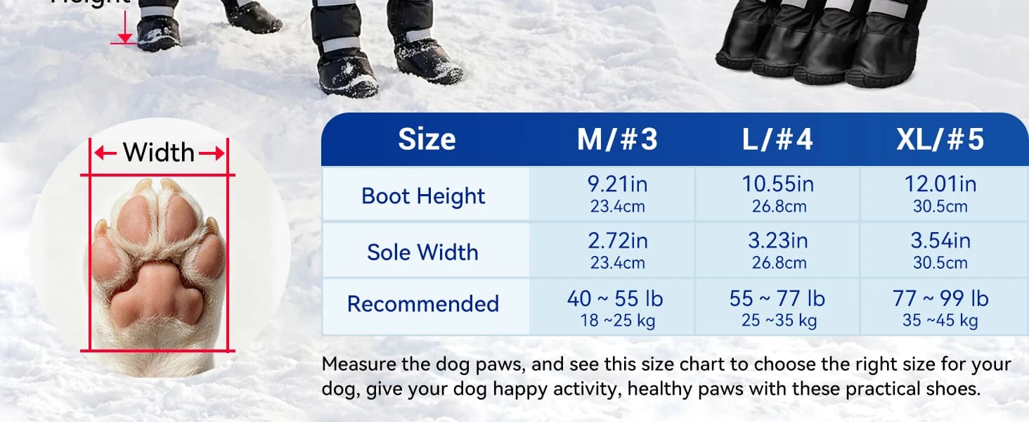 Winter Dog Boots for Large Dogs — product details