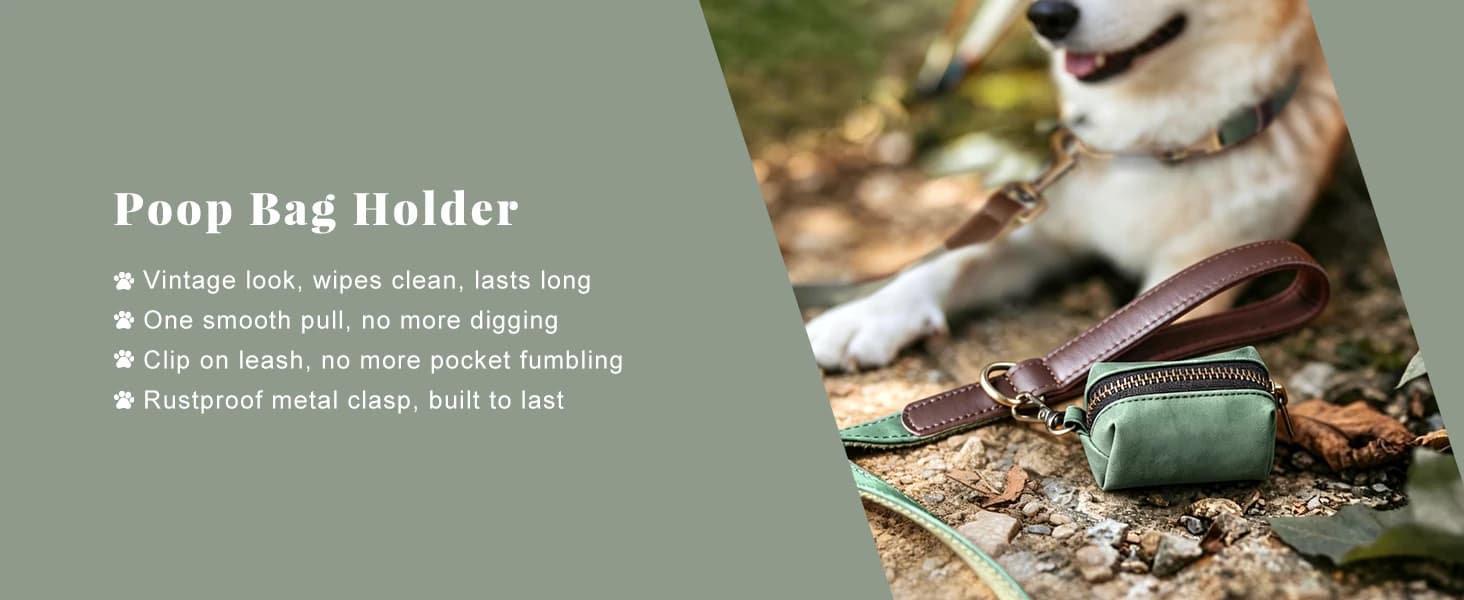 PU Leather Dog Collar for Medium Dogs — Soft Nylon Lining — product details