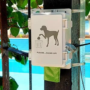 Dog Poop Bag Dispenser Wall Mounted Waterproof Outdoor Pet Waste Bags Dispenser Station Stake — collection imagery