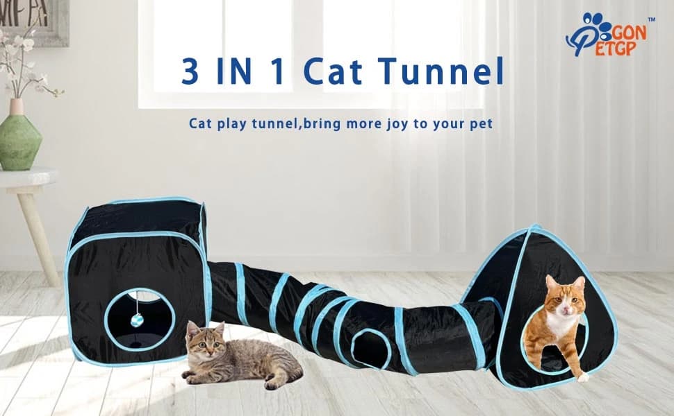 Cat Tunnels for Indoor Cats with Cube Tent Toys Combo — product details