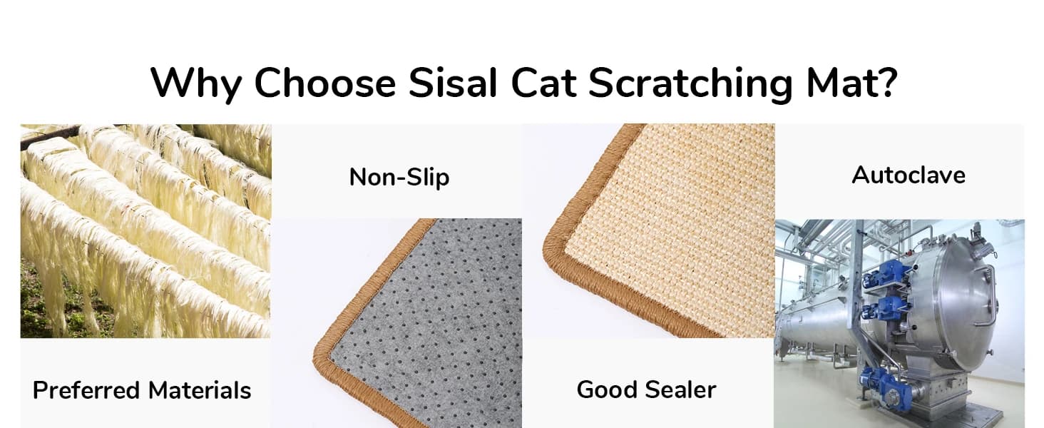 Cat Scratcher Mat — 23.6 X 15.7 Inch Natural Sisal Cat Scratch Mat — collection imagery