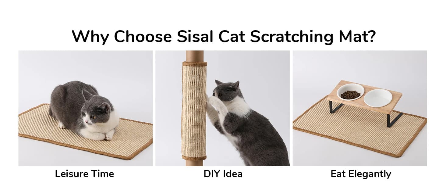 Cat Scratcher Mat — 23.6 X 15.7 Inch Natural Sisal Cat Scratch Mat — collection imagery