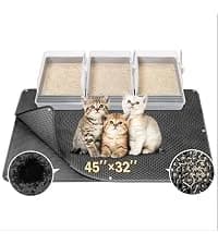 Cat Litter Mat 47" x 35" XL — Washable Urine-Proof Non-Slip Gray — collection imagery