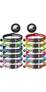 12 Pack Reflective-Breakaway Cat Collars with Bells — product details