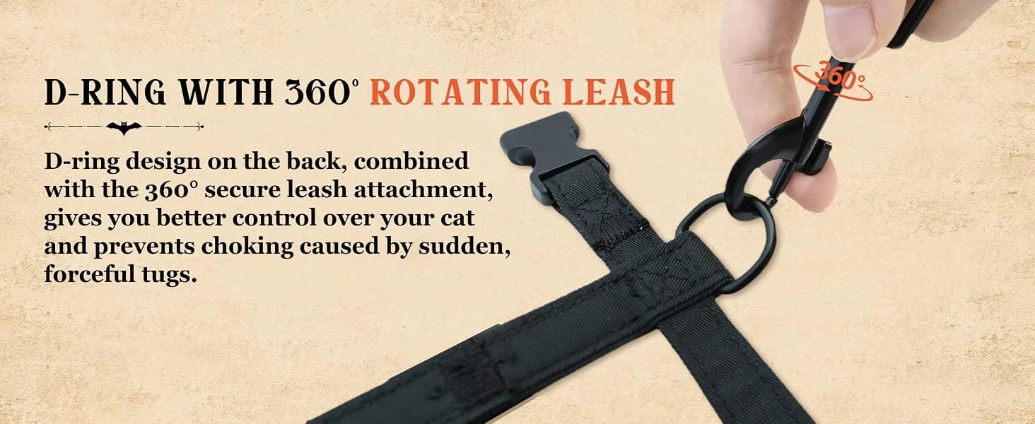 Cat Harness and Leash with Bat Wings Escape Proof Adjustable — collection imagery
