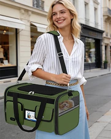 Large Cat Carrier — Soft Sided Travel Pet Carrier Airline Approved — collection imagery