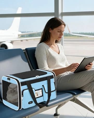 Large Cat Carrier — Soft Sided Travel Pet Carrier Airline Approved — collection imagery