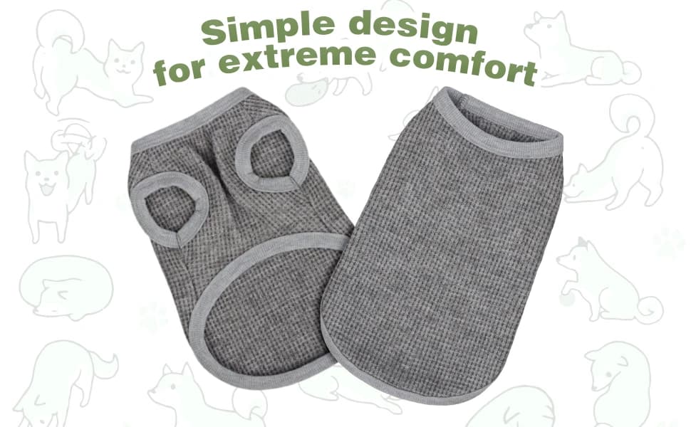 Cozy Lightweight Dog Sweaters Shirt for Small Puppies: Stretchable Beige Tank Top Attire — Perfect for — product details