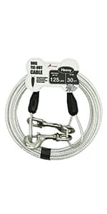 25ft Reflective Tie-Out Cable for Small Dogs Up to 35 Pounds — product details