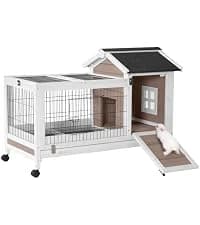 Rabbit Hutch Indoor Bunny Cage Outdoor Bunny House with Wire Floor Leakproof Plastic Tray — collection imagery