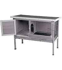 Rabbit Hutch Indoor Bunny Cage Outdoor Bunny House with Wire Floor Leakproof Plastic Tray — collection imagery