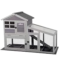 Rabbit Hutch Indoor Bunny Cage Outdoor Bunny House with Wire Floor Leakproof Plastic Tray — collection imagery