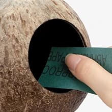 Coconut Hut Hamster House Bed — Natural Gerbils Hideout — Coco Shell Hamster Hideout