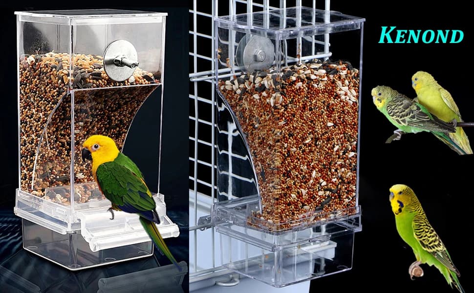 No Mess Bird Feeders Water Dispenser Set — Automatic Feeders for Cage — product details
