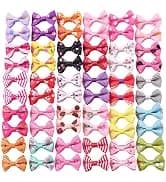 Pearl Flower Pet Hair Bows with Elastic Bands — 40 Pieces — collection imagery