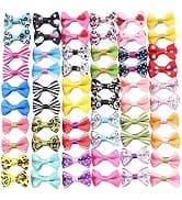 Pearl Flower Pet Hair Bows with Elastic Bands — 40 Pieces — collection imagery