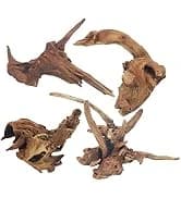 Natural Driftwood for Aquarium Decor Fish Tank Decorations Reptile Decor Driftwood Decor — 3 Pieces 7"-11" — collection imagery