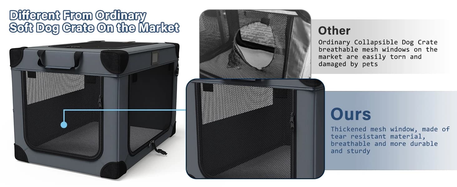 36" Collapsible Dog Crates,Foldable and Portable Dog Crates for Travel/Camping — product details