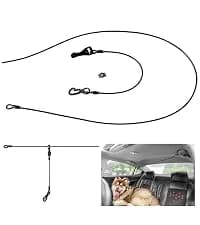 Dog Seat Belt Harness for Car,2pcs Dog Seatbelt of Coated Wire Leash Safety Restraint — collection imagery