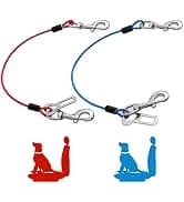 Dog Seat Belt Harness for Car,2pcs Dog Seatbelt of Coated Wire Leash Safety Restraint — collection imagery