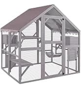 Cat House Window Outdoor Catio Cat Enclosures with 7 Platforms — collection imagery
