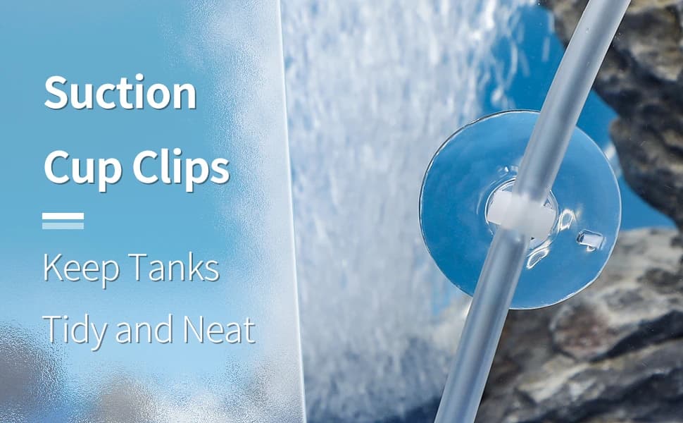 Aquarium Suction Cup Clips for Standard 3/16" ID Airline Tubing Clear Air Hose Holder Clamp Accessories for — product details