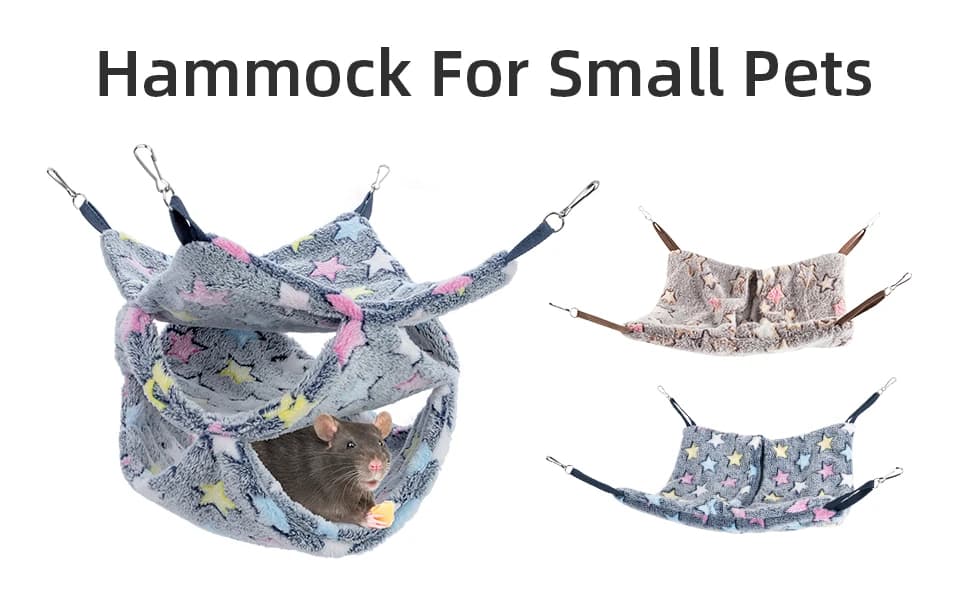Hanging Hammock Nap Sack Swing Bag Pet Sleeper for Ferret Rat Sugar Glider and Other Small Animals (Cream — product details