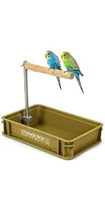 Bird Carrier — Portable Small Bird Parrot Parakeet Carrier with Standing Perch and Mat — product details