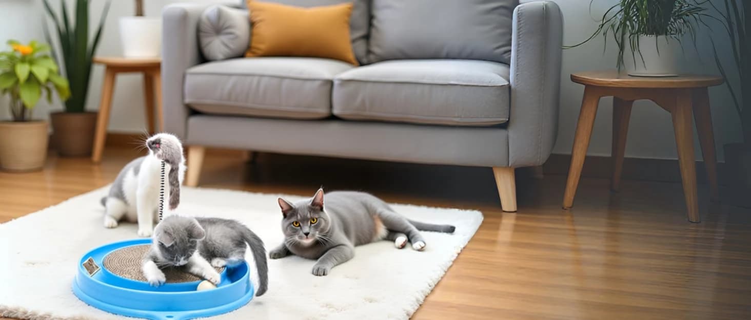 Cat Scratcher Toy with Ball Track for Indoor Cats and Kittens — collection imagery