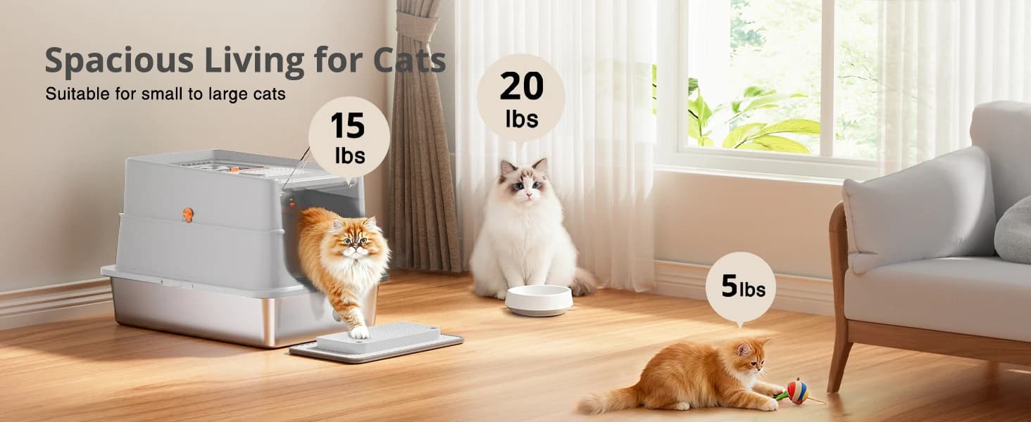 Stainless Steel Litter Box with Lid — product details