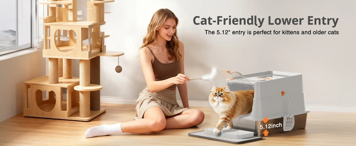 Stainless Steel Litter Box with Lid — product details
