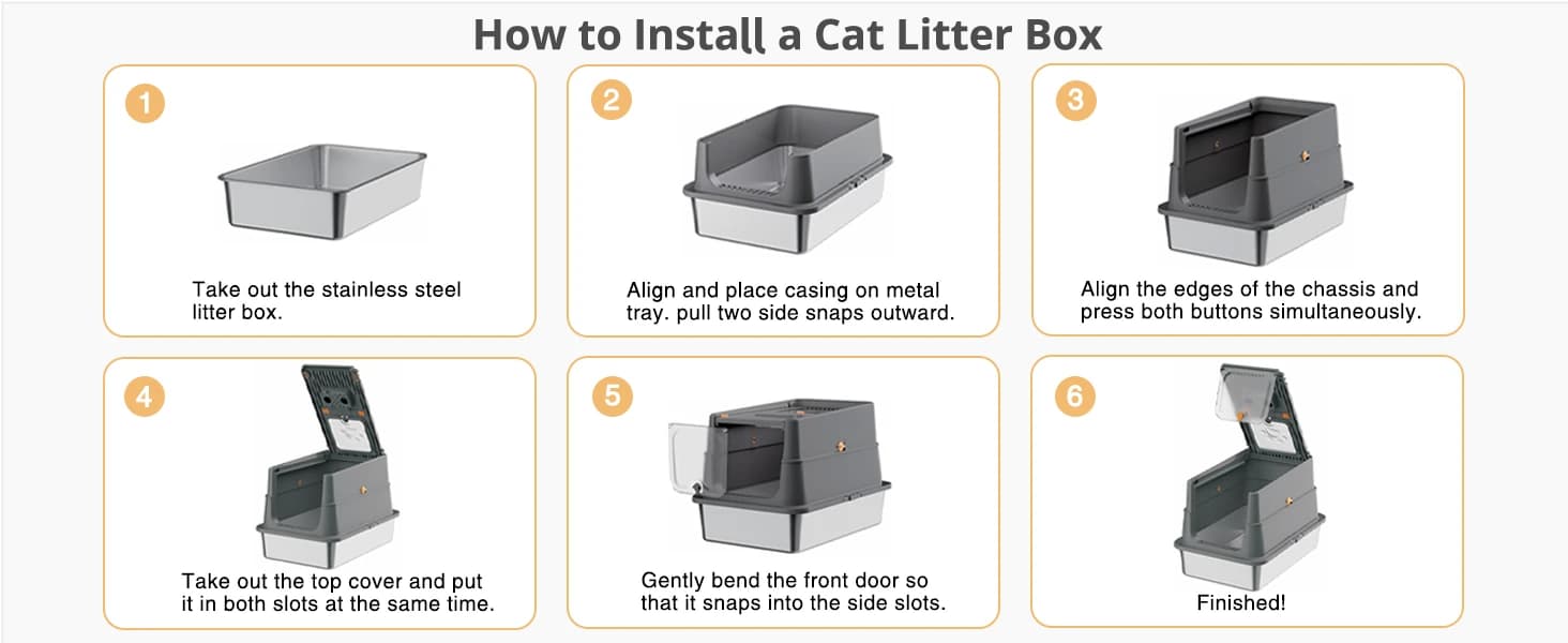 Stainless Steel Litter Box with Lid — product details