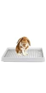 Rabbit Litter Box – Training Potty Tray for Guinea Pig and Small Pets · Spacious Grid Pan with Low Entrance — product details