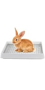 Rabbit Litter Box – Training Potty Tray for Guinea Pig and Small Pets · Spacious Grid Pan with Low Entrance — product details