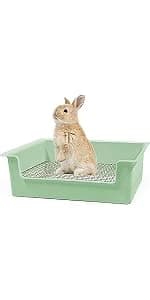 Rabbit Litter Box – Training Potty Tray for Guinea Pig and Small Pets · Spacious Grid Pan with Low Entrance — product details