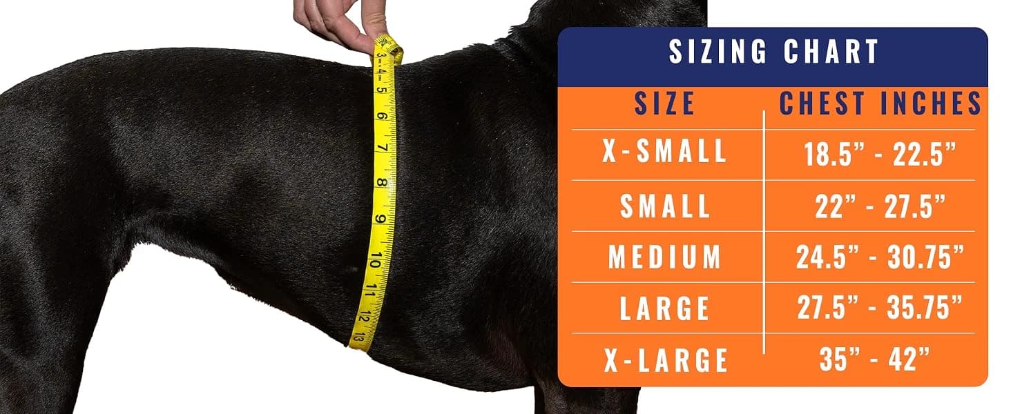 Blaze Orange Dog Vest. Reflective High Visibility in Hunting and Wooded Areas — Measure Around Torso For Perfect Fit Every Time