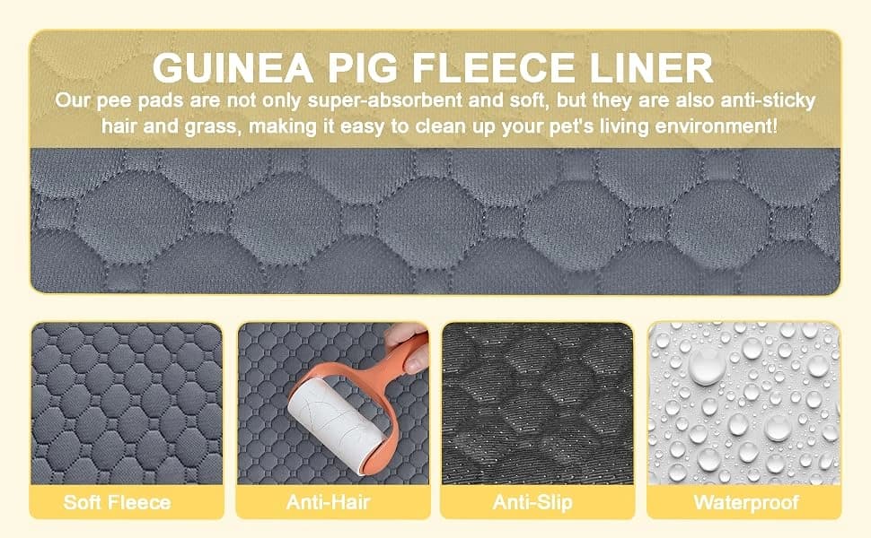 Guinea Pig Cage Liner — 49"x24" Bedding for Midwest Cage 3 Pack — product details