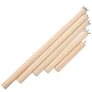 5pcs Wood Bird Perches — Parrot Cage Stand Pole Natural Wood Pet Bird Perch Stick Climbing Branch Rod Parrot — product details