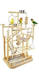 Natural Wood Bird Toys Playground — product details