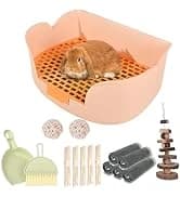 Rabbit Litter Box Bunny Litter Box Guinea Pig Potty Trainer Corner Bedding Pet Potty Pan for Rabbit Guinea Pig — collection imagery
