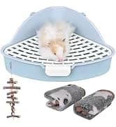 Rabbit Litter Box Bunny Litter Box Guinea Pig Potty Trainer Corner Bedding Pet Potty Pan for Rabbit Guinea Pig — collection imagery