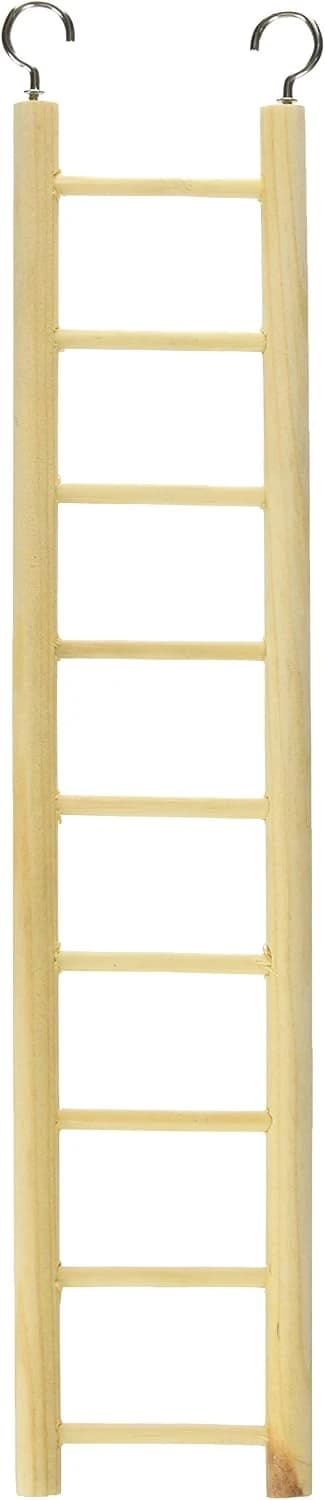 9-Rung Wood Bird Ladder — Foot Exercise Beak Use