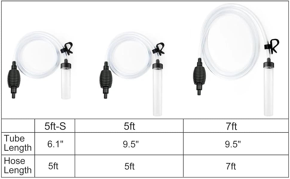 5ft Aquarium Siphon Vacuum Cleaner for Fish Tank Cleaning Gravel and Sand — product details