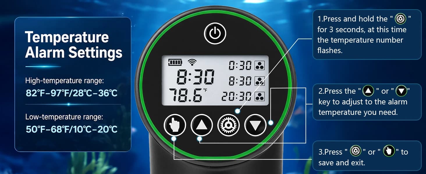 WiFi Automatic Fish Feeder for Aquarium with Temperature Monitoring — product details