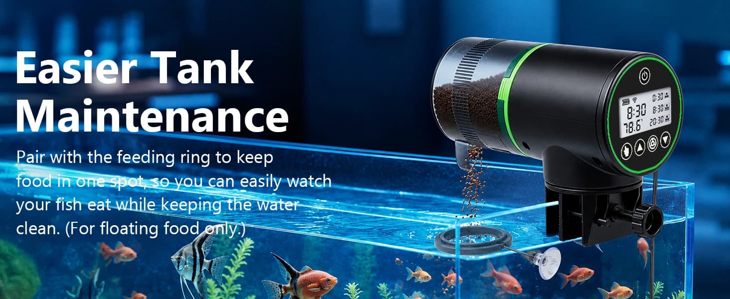 WiFi Automatic Fish Feeder for Aquarium with Temperature Monitoring — collection imagery