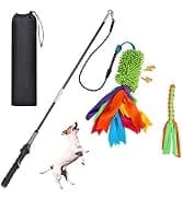 Dog Extendable Teaser Wand Pet Flirt Stick Pole Puppy Chasing Tail Interactive Toy for Small, Medium, and Large — collection imagery