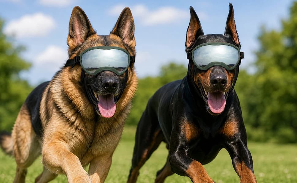 Dog Goggles for Large Dogs — UV Wind Dust Fog Protection — product details