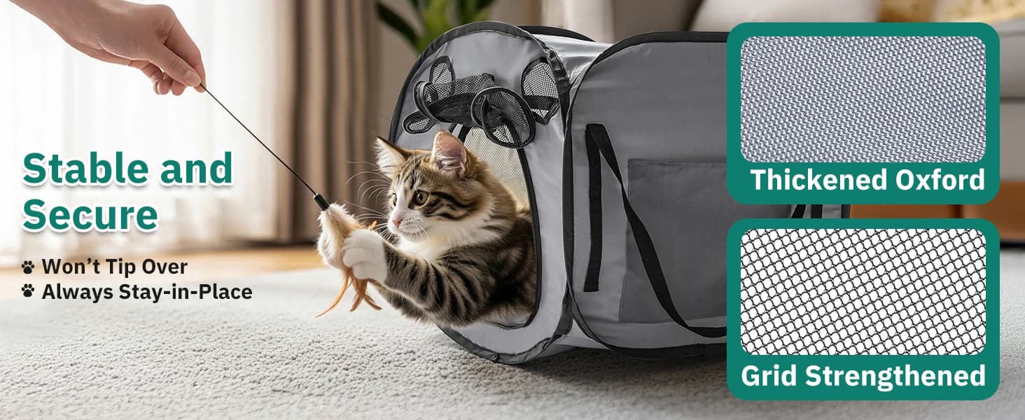 Cat Playpen with Separate Litter Box Area — product details